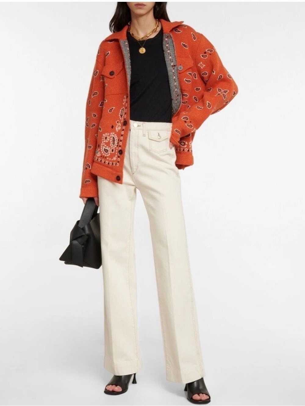 RE/DONE Cream 70s pocket Wide leg Jeans